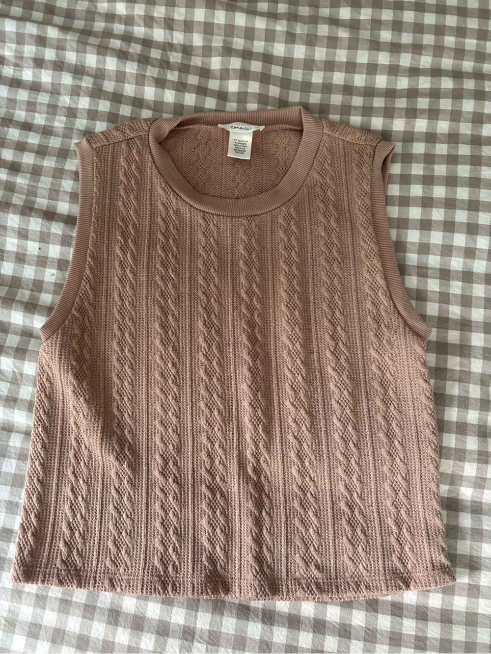 UO | Cable Knit Tank Top in Mauve